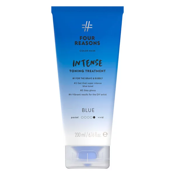 <p class="prod-name-frh">Four Reasons Color Mask<br/>Intense Toning Treatment BLUE</p>Intenzív tonizáló hajpakolás